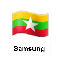 Flag of Myanmar (Burma) on Samsung
