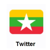 Flag of Myanmar (Burma) on Twitter Twemoji