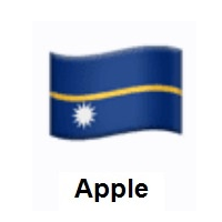 Flag of Nauru on Apple iOS