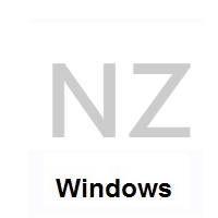 Flag of New Zealand on Microsoft Windows
