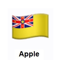 Flag of Niue on Apple iOS
