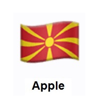 Flag of North Macedonia on Apple iOS