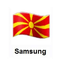 Flag of North Macedonia on Samsung