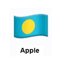 Flag of Palau on Apple iOS