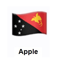 Flag of Papua New Guinea on Apple iOS