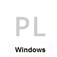 Flag of Poland on Microsoft Windows