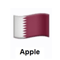 Flag of Qatar on Apple iOS