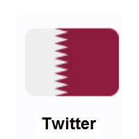 Flag of Qatar on Twitter Twemoji