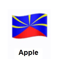 Flag of Réunion on Apple iOS