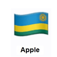 Flag of Rwanda on Apple iOS