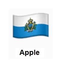 Flag of San Marino on Apple iOS