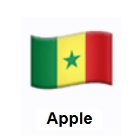 Flag of Senegal on Apple iOS