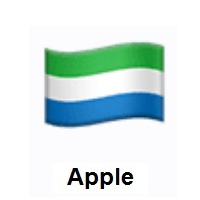 Flag of Sierra Leone on Apple iOS