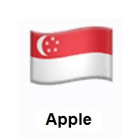 Flag of Singapore on Apple iOS