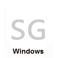 Flag of Singapore on Microsoft Windows