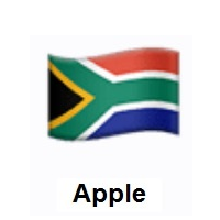 Flag of South Africa on Apple iOS