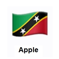 Flag of St. Kitts & Nevis on Apple iOS
