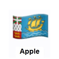 Flag of St. Pierre & Miquelon on Apple iOS
