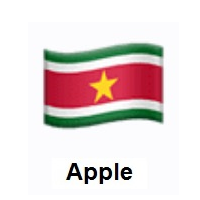 Flag of Suriname on Apple iOS