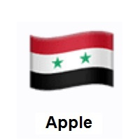 Flag of Syria on Apple iOS