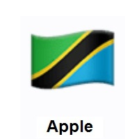 Flag of Tanzania on Apple iOS