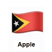 Flag of Timor-Leste on Apple iOS