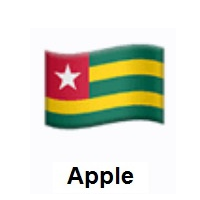 Flag of Togo on Apple iOS