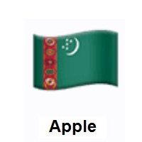 Flag of Turkmenistan on Apple iOS