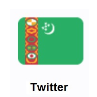 Flag of Turkmenistan on Twitter Twemoji