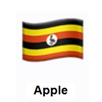 Flag of Uganda on Apple iOS