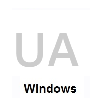 Flag of Ukraine on Microsoft Windows