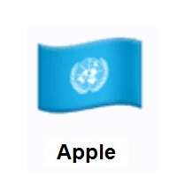 Flag of United Nations on Apple iOS