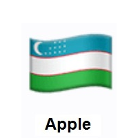 Flag of Uzbekistan on Apple iOS