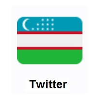 Flag of Uzbekistan on Twitter Twemoji