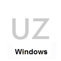 Flag of Uzbekistan on Microsoft Windows