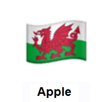 Flag of Wales on Apple iOS