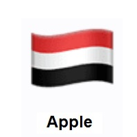 Flag of Yemen on Apple iOS