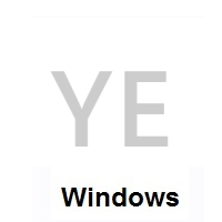 Flag of Yemen on Microsoft Windows