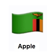 Flag of Zambia on Apple iOS