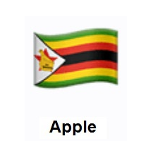 Flag of Zimbabwe on Apple iOS