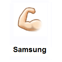 Flexed Biceps: Light Skin Tone on Samsung