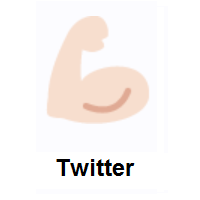 Flexed Biceps: Light Skin Tone on Twitter Twemoji