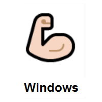 Flexed Biceps: Light Skin Tone on Microsoft Windows