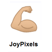 Flexed Biceps: Medium-Light Skin Tone on JoyPixels