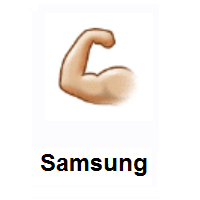 Flexed Biceps: Medium-Light Skin Tone on Samsung