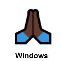 Folded Hands: Dark Skin Tone on Microsoft Windows