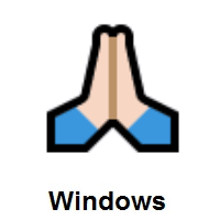 Folded Hands: Light Skin Tone on Microsoft Windows