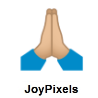 Folded Hands: Medium-Light Skin Tone on JoyPixels
