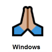 Folded Hands: Medium-Light Skin Tone on Microsoft Windows
