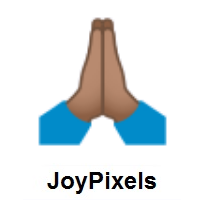 Folded Hands: Medium Skin Tone on JoyPixels